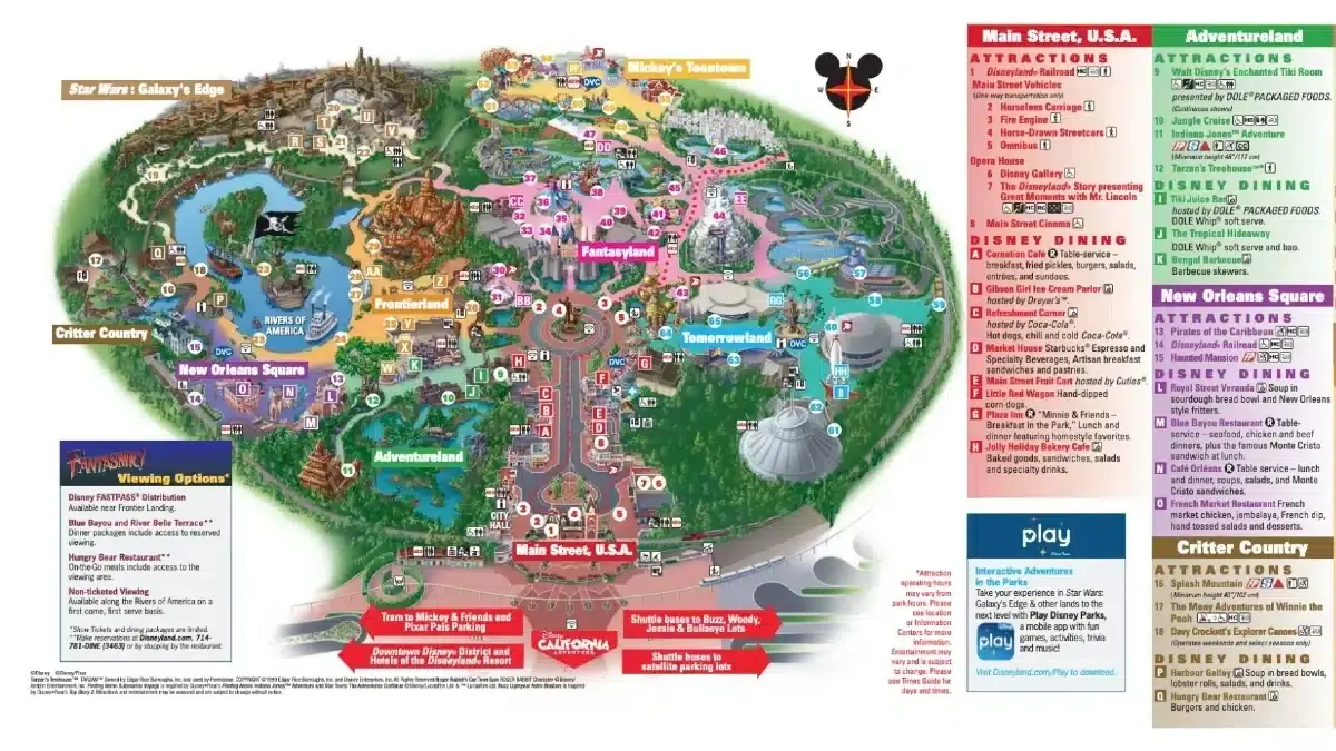 Disneyland California Map