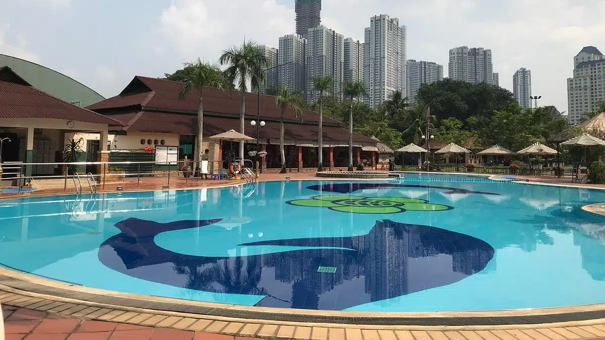 Swimming in Cu Chi Park