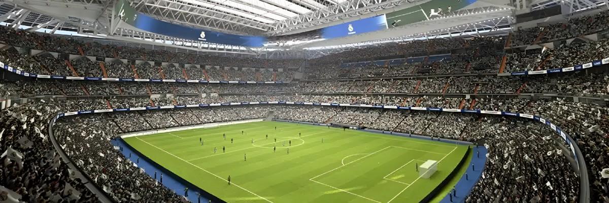 Inside Santiago Bernabeu stadium