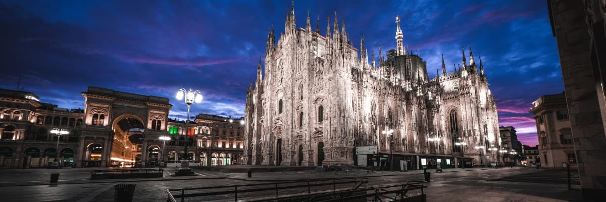 Visiting Duomo di Milano At Night