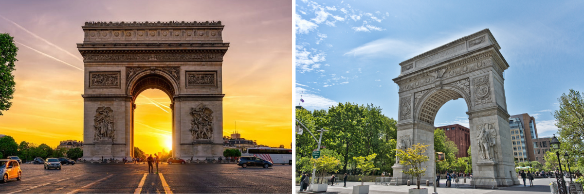 Washington Square Arch Vs Arc de Triomphe