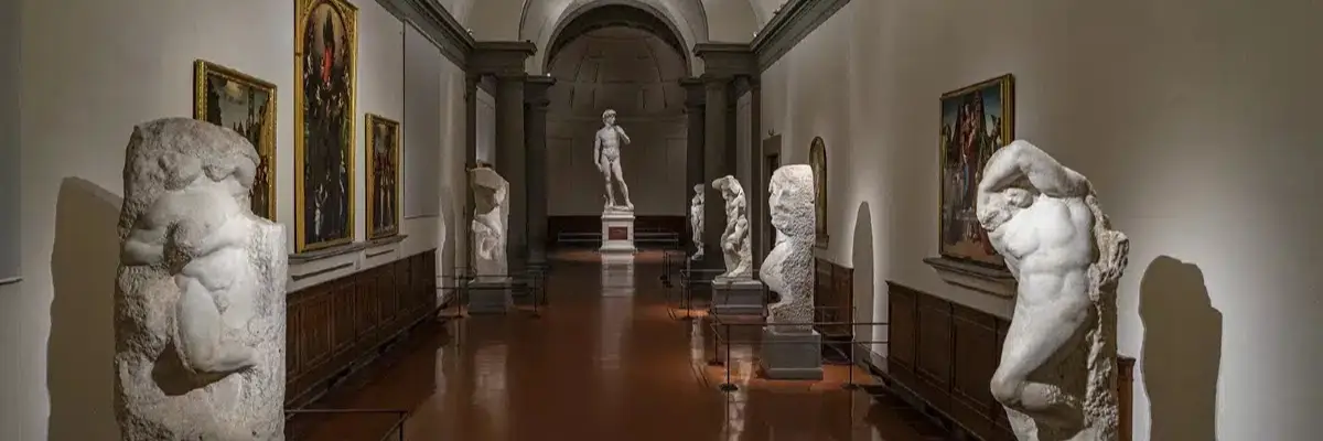 Michelangelo’s Hall of Prisoners in Accademia Gallery!