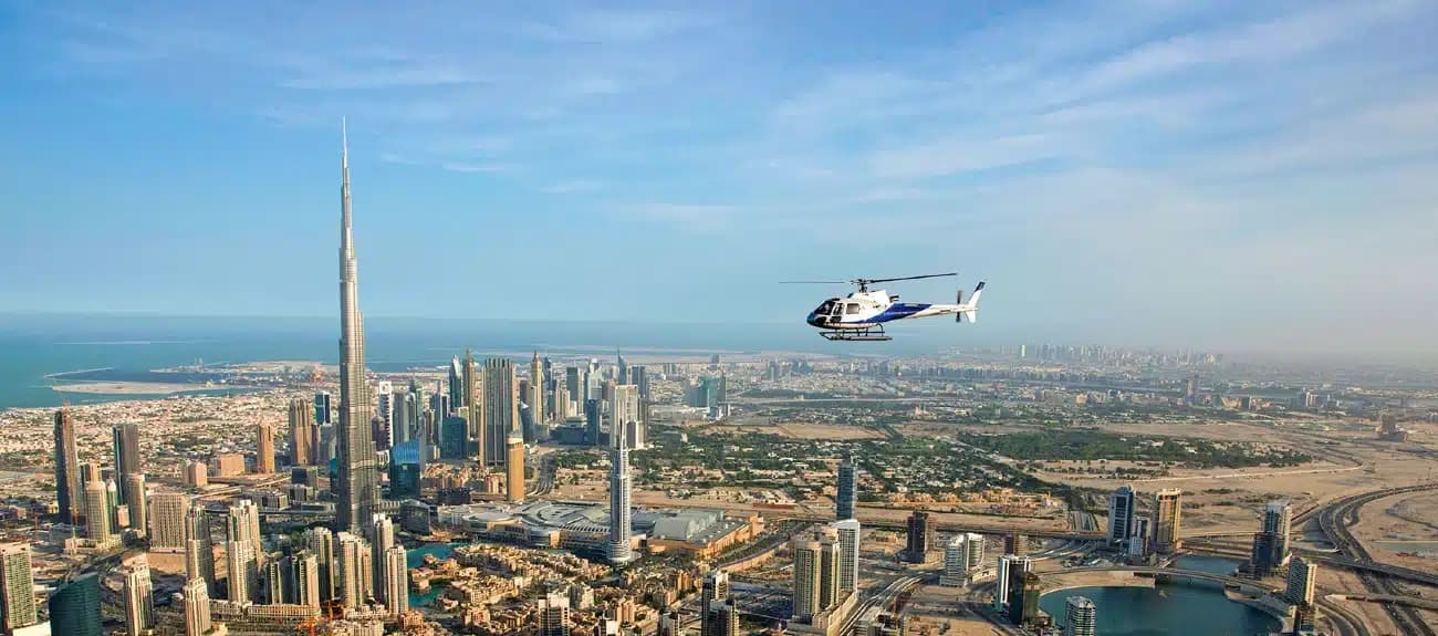 Helicopter Tours in Dubai||View of Burh Khalifa