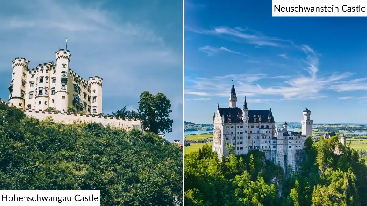 Hohenschwangau Castle Vs Neuschwanstein Castle