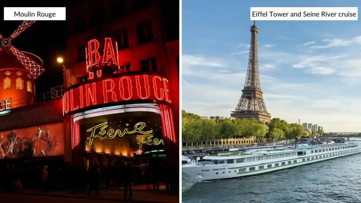 Moulin Rouge Eiffel Tower and Seine River cruise