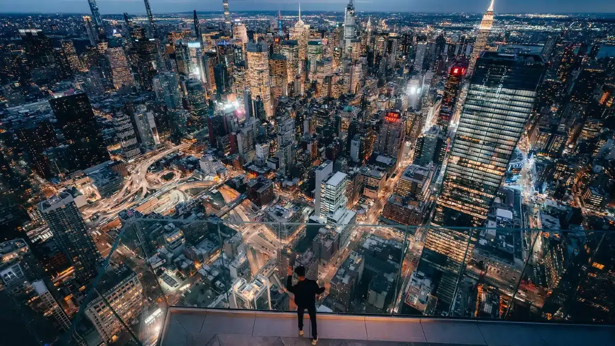 Skyline from Edge NYC at Night