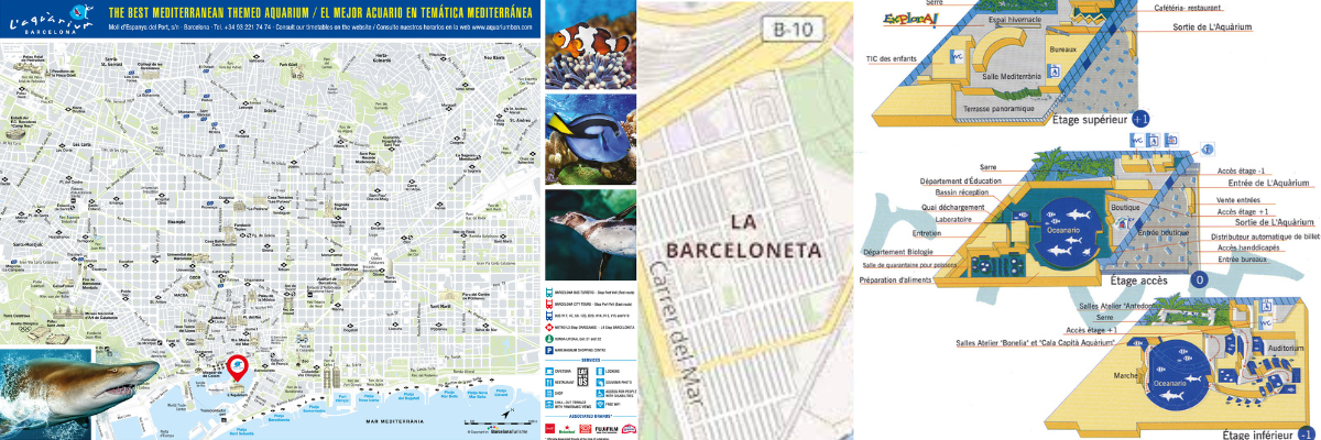 Barcelona Aquarium Map