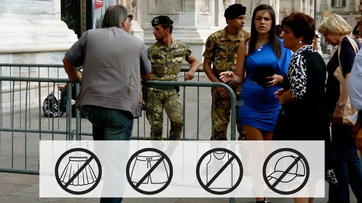 Duomo di Milano aprangos kodas ką ir ko nedėvėti