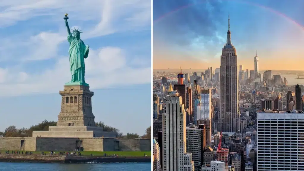 Statue of Liberty and Empire State Building Combo