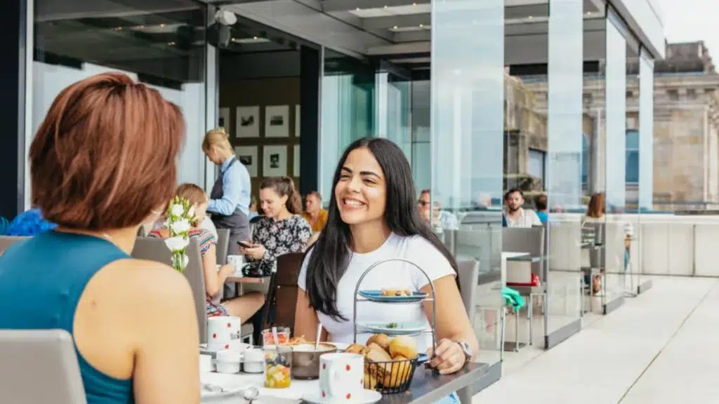 Rooftop breakfast at Käfer in the Reichstag Dome