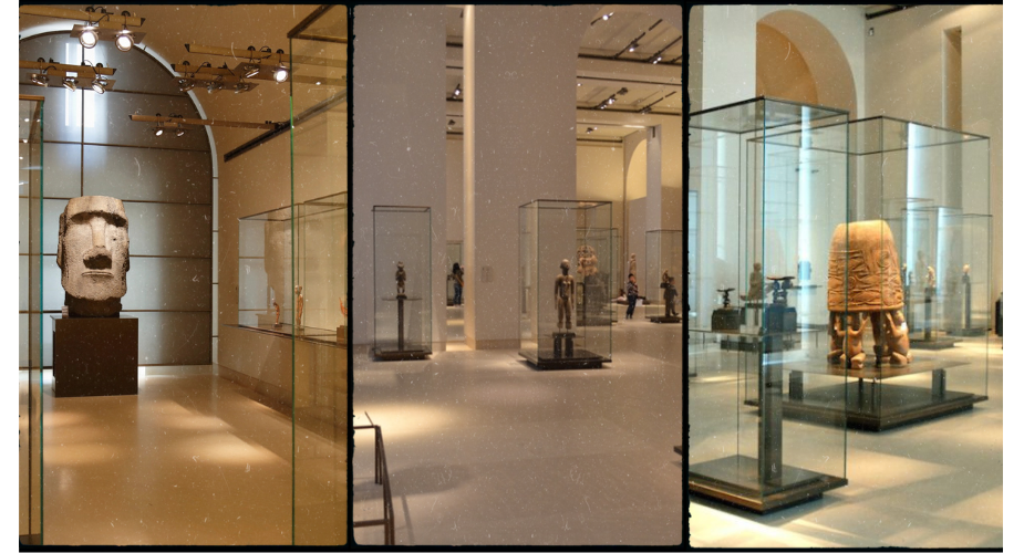 The Louvre Museum houses collections from around the world