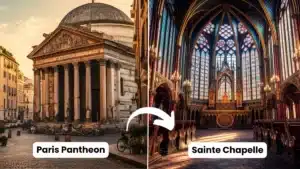 Paris Pantheon to Sainte Chapelle f|Taxi|Paris bus|Train|Walking from the Paris Pantheon