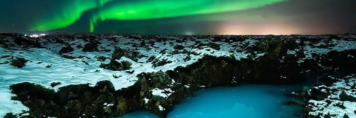 Blue Lagoon and Northern Lights from Reykjavik