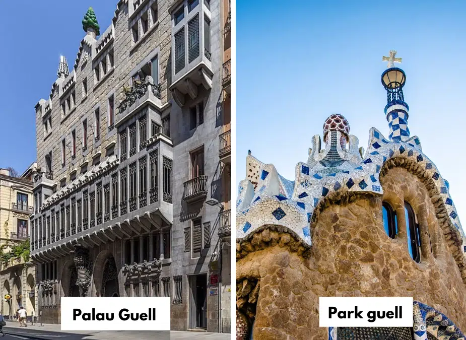What can you expect at Palau Guell vs Park Guell?